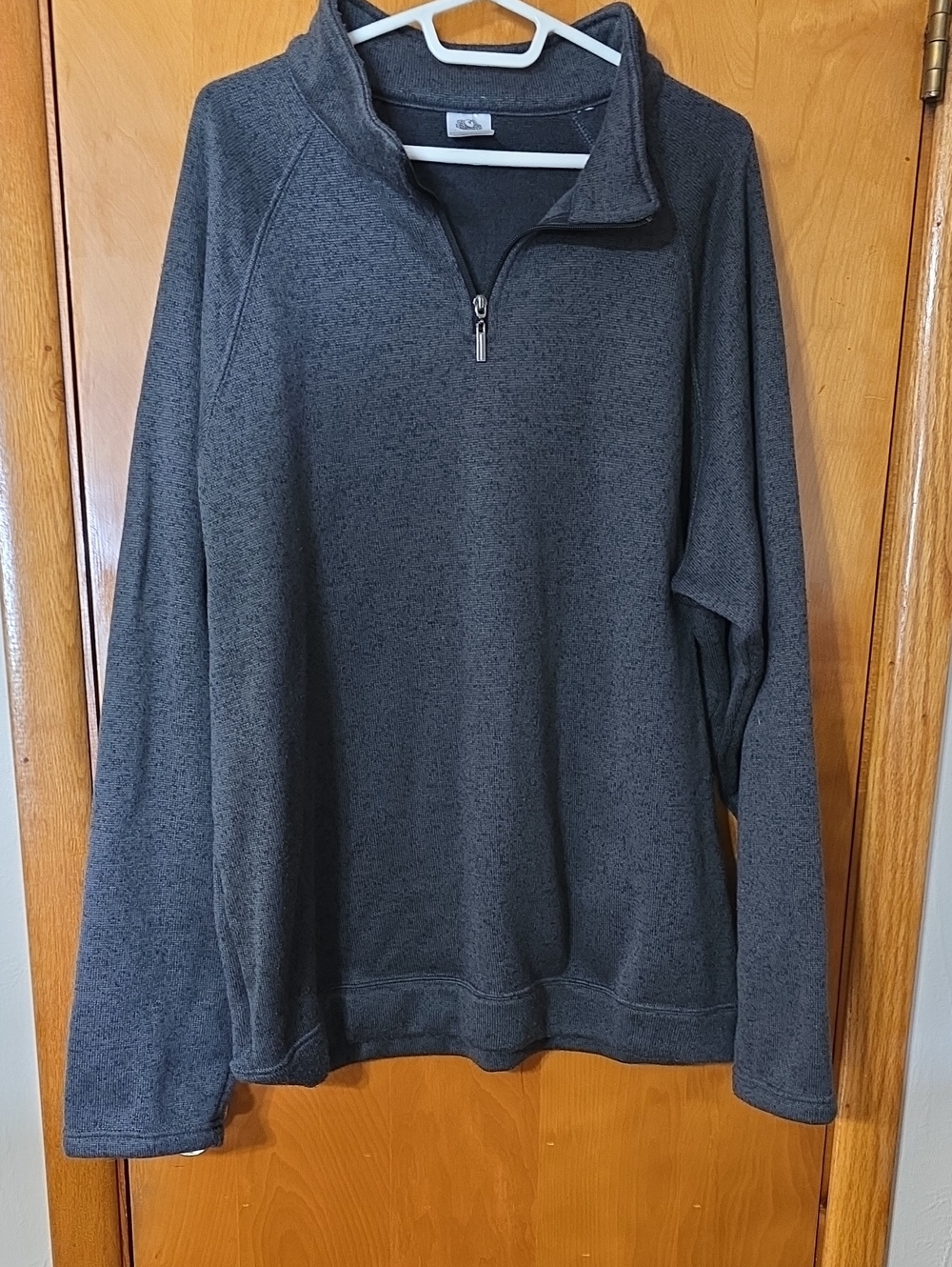Fruit of the Loom Men's Dark Gray Quarter-Zip Sweater